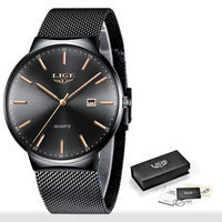 Nuevo reloj de malla impermeable ultrafino fresco