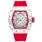 Reloj transparente impermeable hombres a la moda