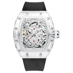 Reloj transparente impermeable hombres a la moda