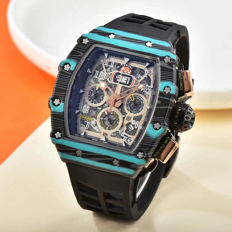 Reloj de Cuarzo con Patrón Exclusivo y Multifunción
