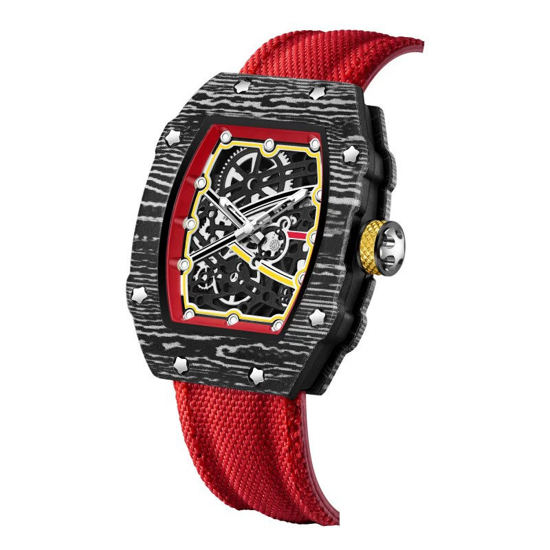 Reloj para hombre con correa de nylon ultra fino