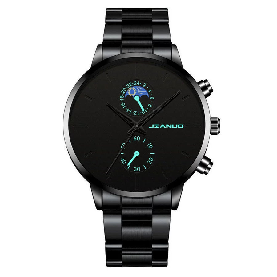 Reloj de Acero para Hombre: Estilo Business con Diseño de Doble Dial.