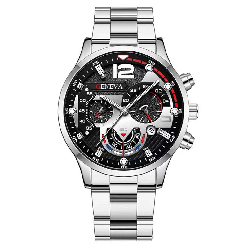 Reloj de cuarzo de acero inoxidable para hombre