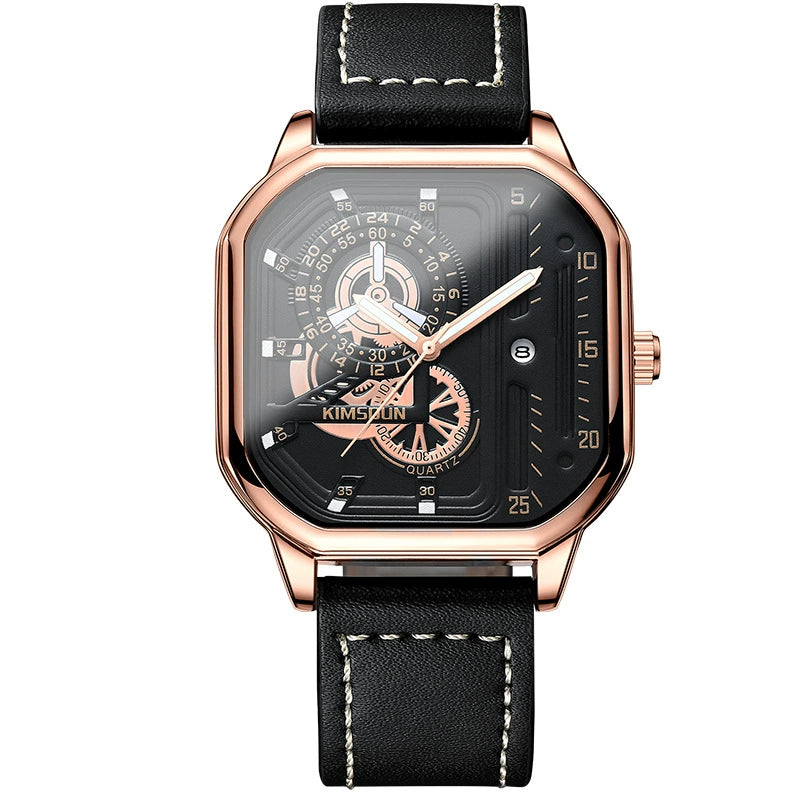 Reloj cuadrado, impermeable de Moda hombres