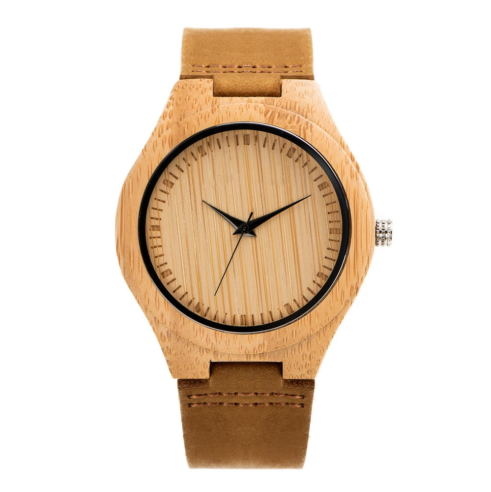 Reloj de Bambú Clásico: Esencia Natural y Diseño Sencillo