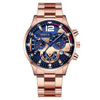 Reloj de cuarzo de acero inoxidable para hombre