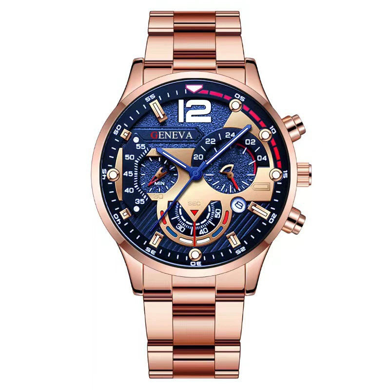 Reloj de cuarzo de acero inoxidable para hombre