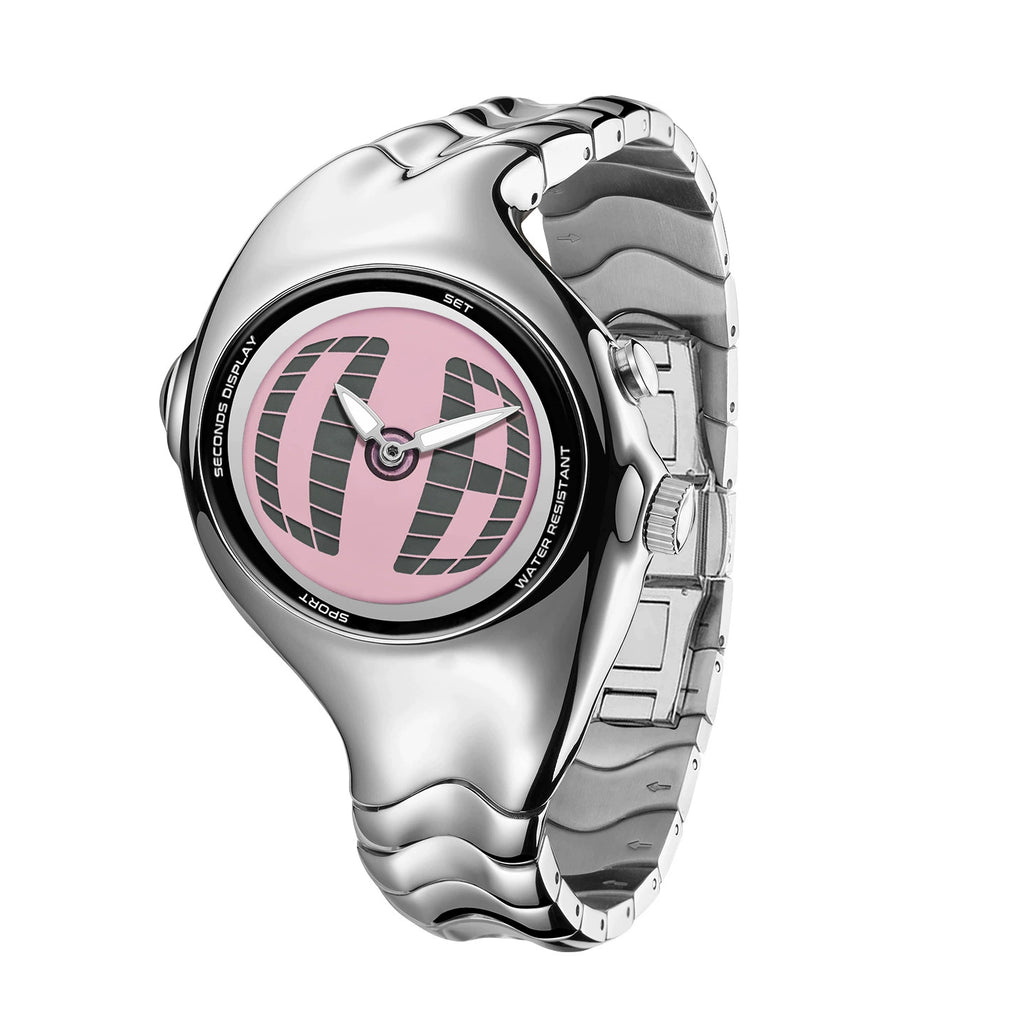 Reloj Millennium Retro Y2K: Diseño Asimétrico de Doble Pantalla