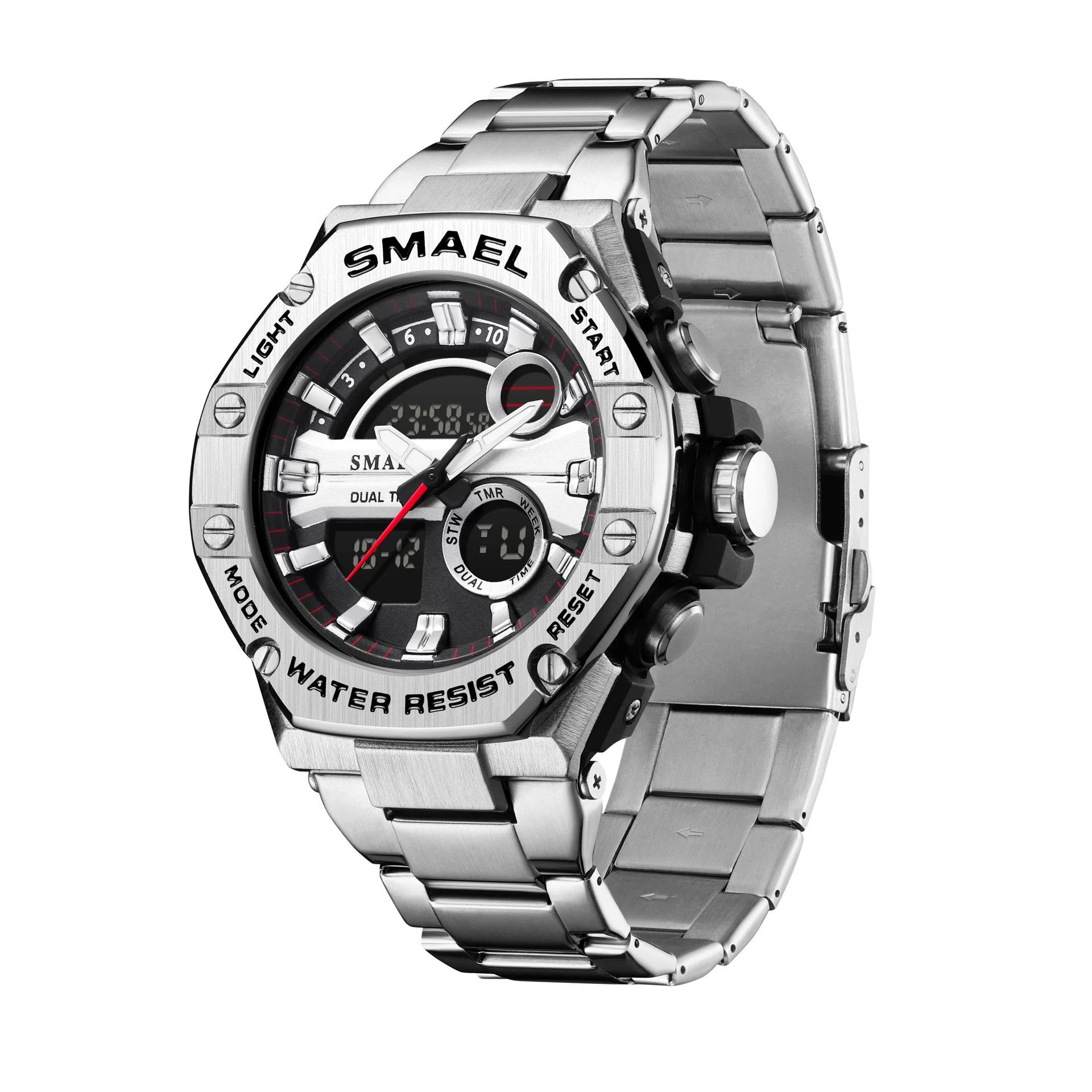 Nuevo reloj electrónico con correa de acero