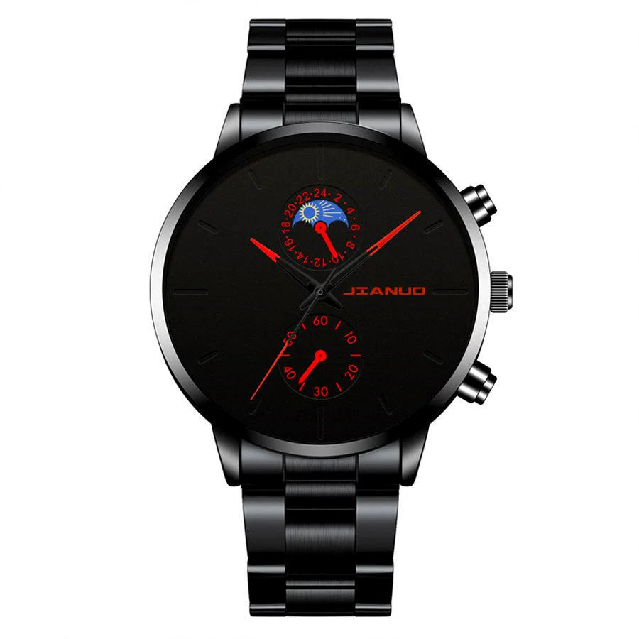 Reloj de Acero para Hombre: Estilo Business con Diseño de Doble Dial.