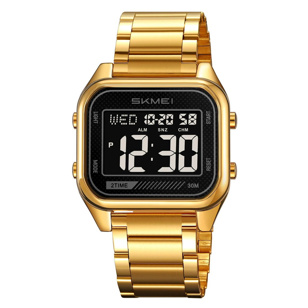Reloj electrónico digital cuadrado impermeable
