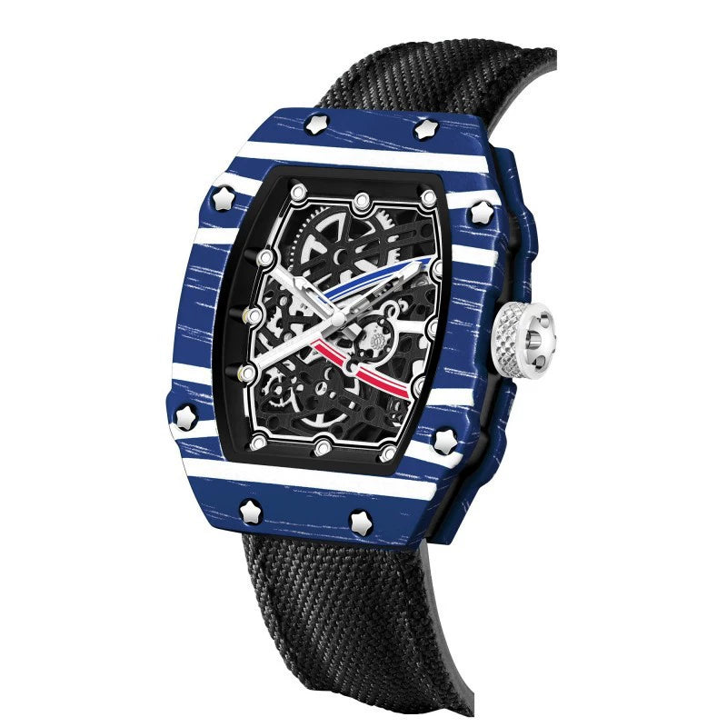 Reloj para hombre con correa de nylon ultra fino