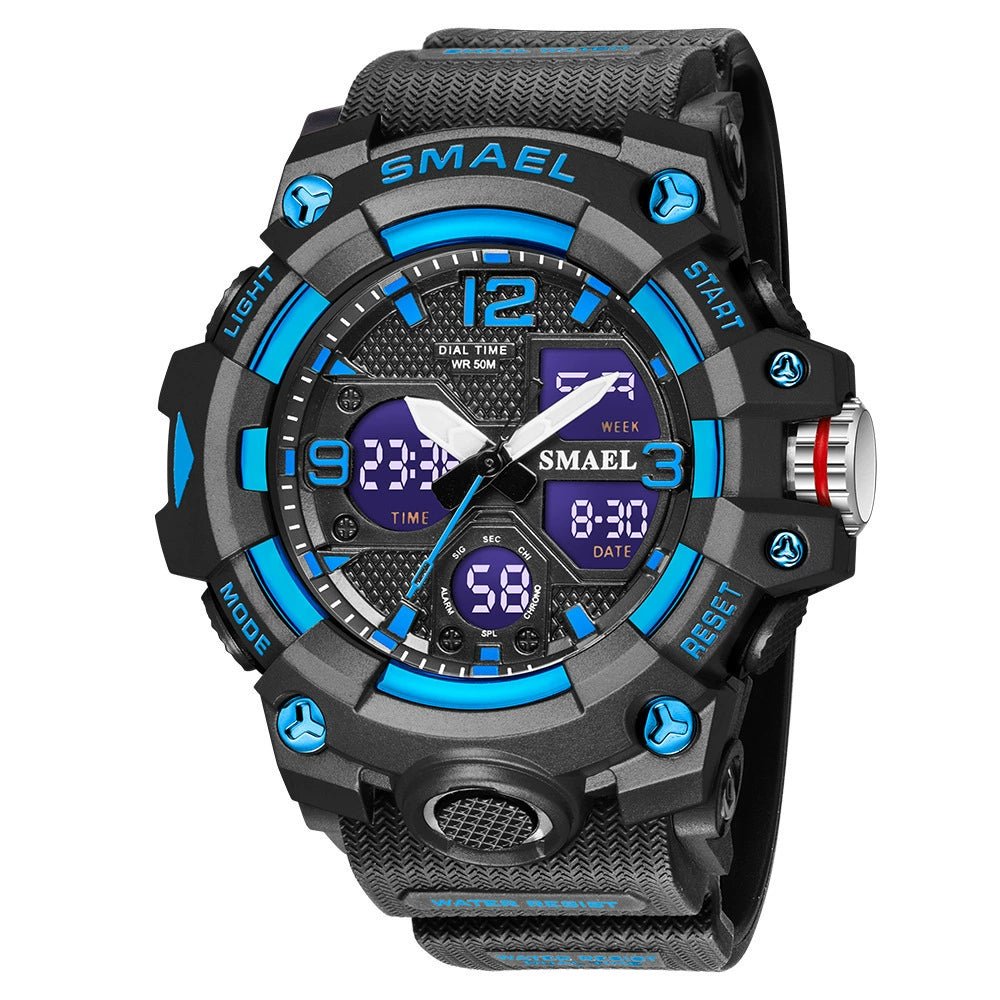 Reloj Táctico SMAEL: Doble Pantalla y Máxima Durabilidad
