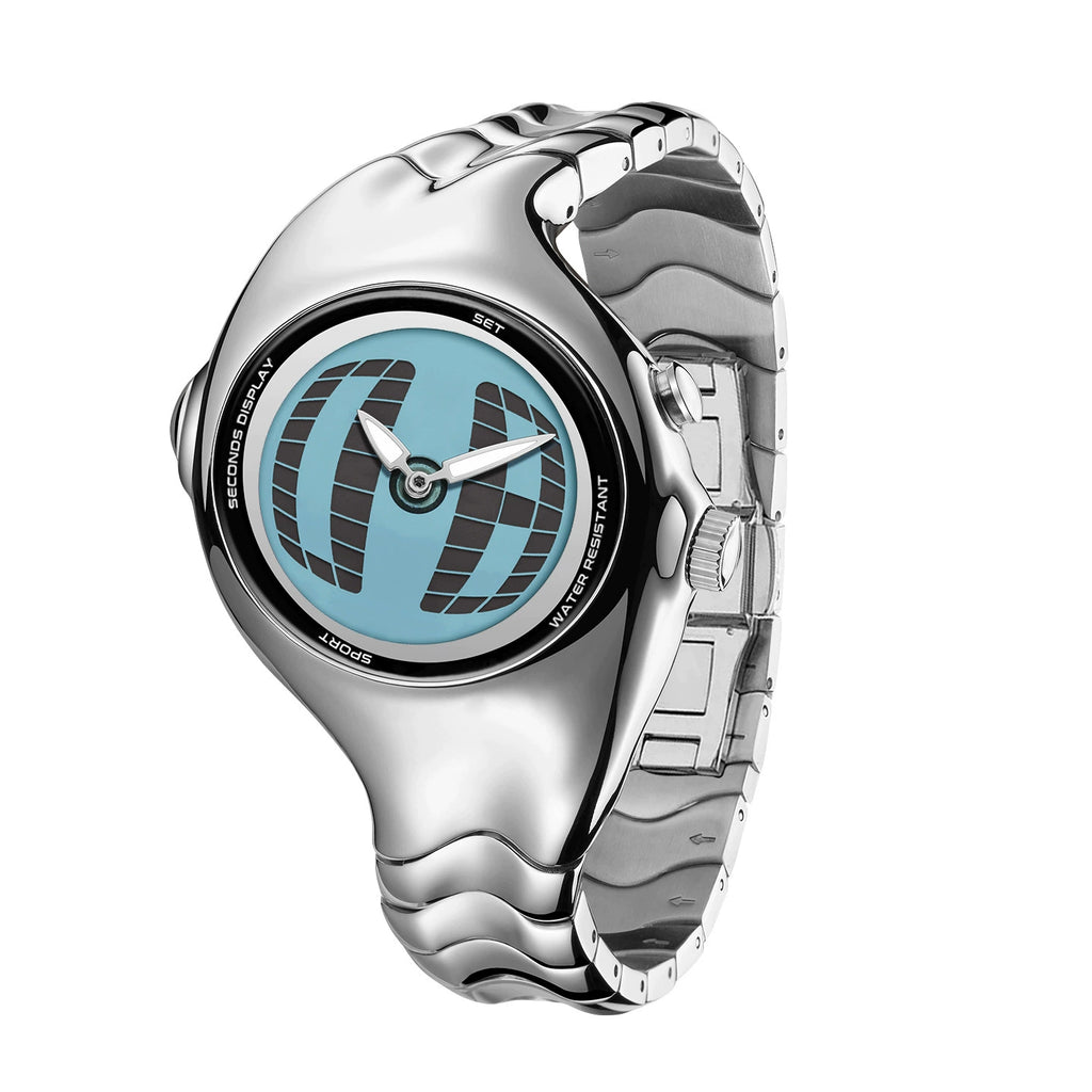 Reloj Millennium Retro Y2K: Diseño Asimétrico de Doble Pantalla