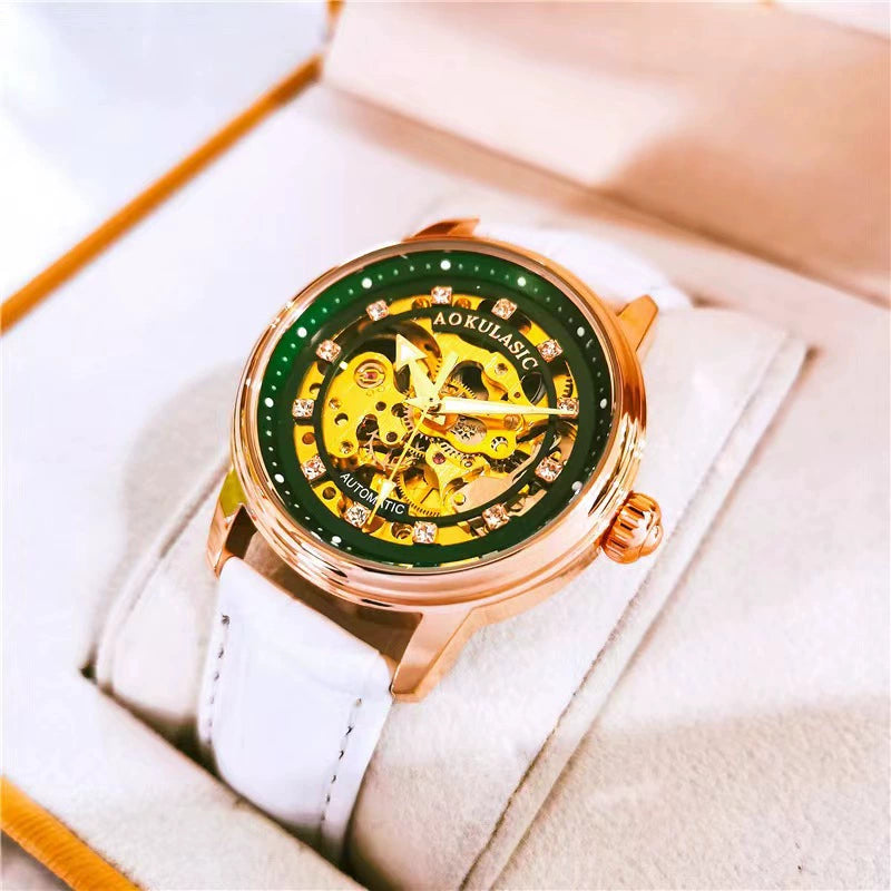 Reloj Mecánico Automático Augulas Oficial para Mujer