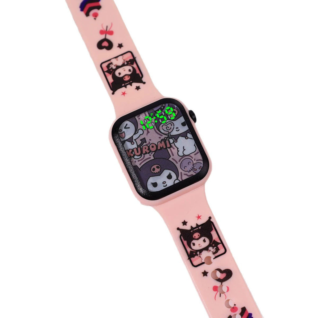 Nuevo reloj con pantalla a color de dibujos animados con pantalla luminosa digital