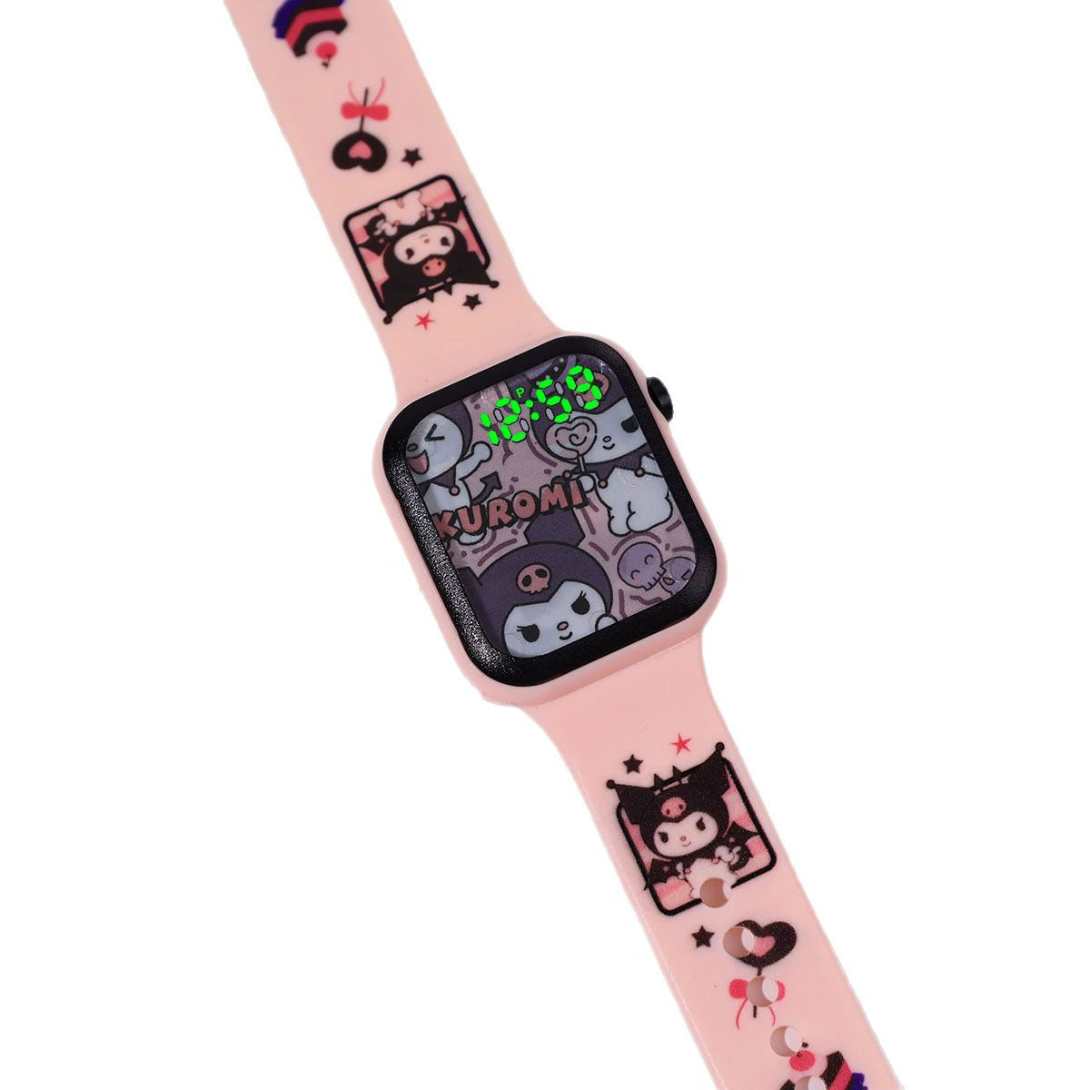 Nuevo reloj con pantalla a color de dibujos animados con pantalla luminosa digital