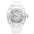 Reloj transparente impermeable hombres a la moda