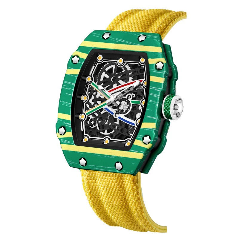 Reloj para hombre con correa de nylon ultra fino