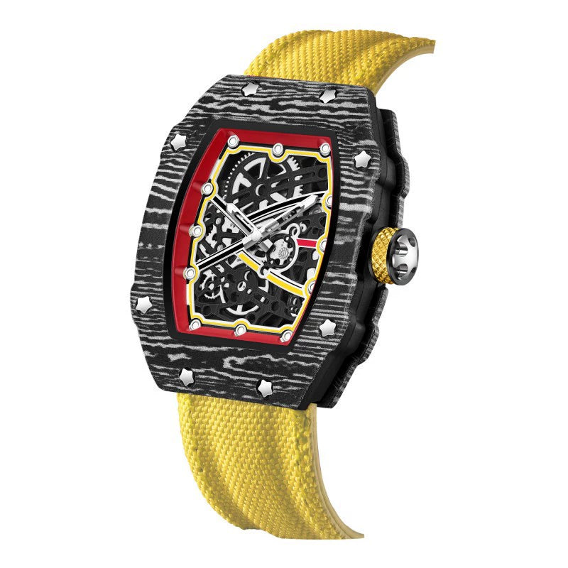 Reloj para hombre con correa de nylon ultra fino