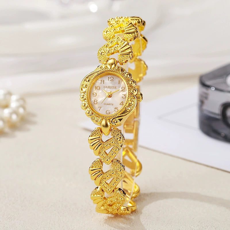 Reloj Coreano Retro: Minimalismo Dorado 2026