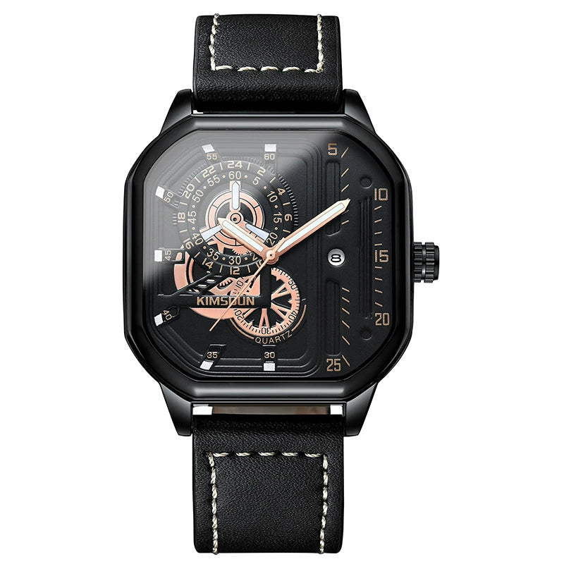 Reloj cuadrado, impermeable de Moda hombres
