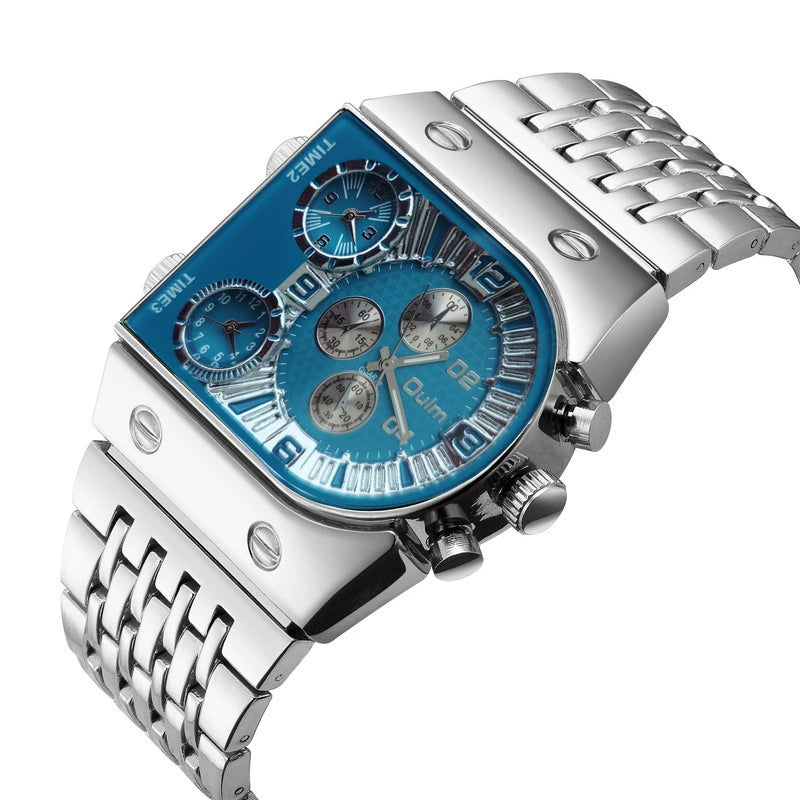 Reloj Oulm Multifuncional: Potencia y Acero