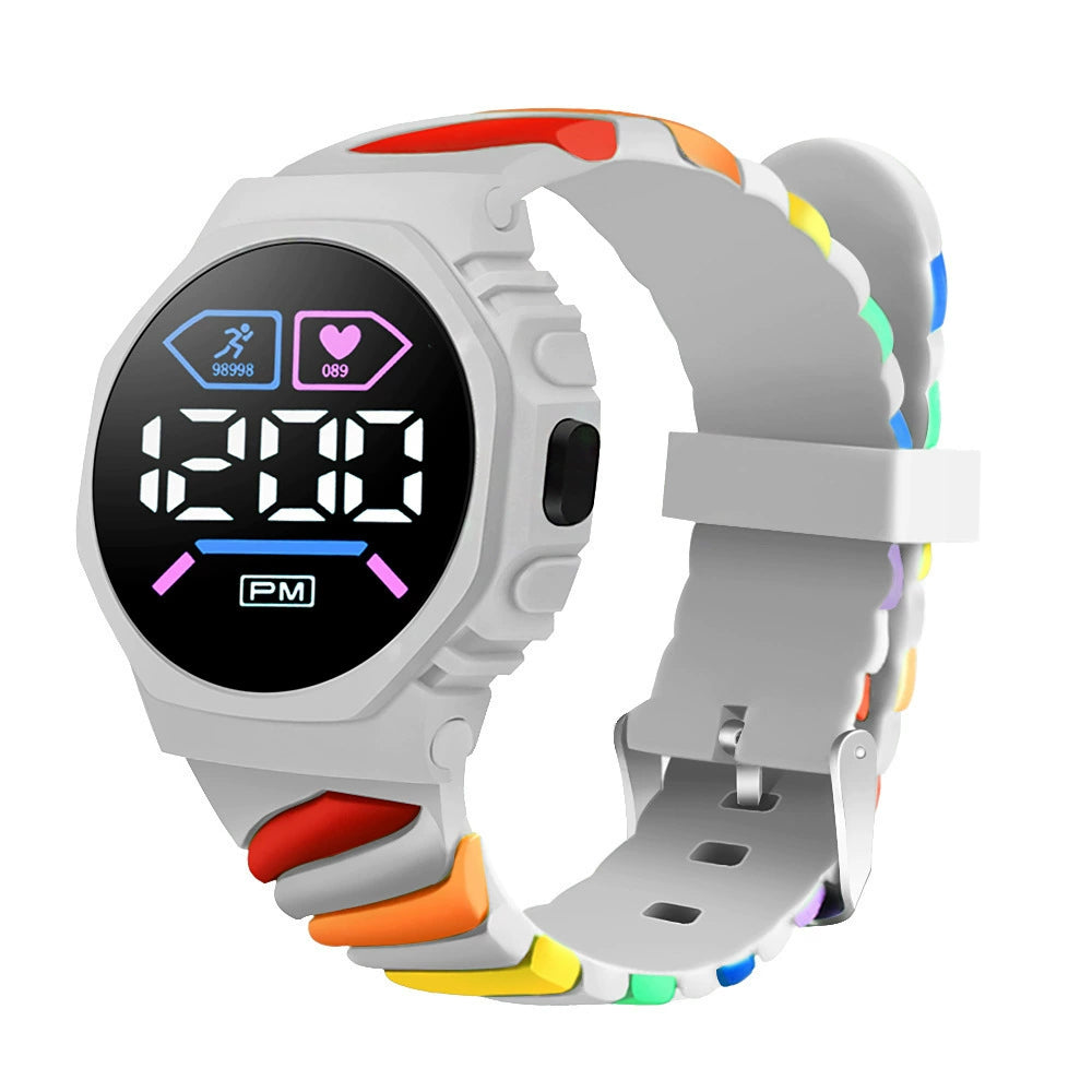 Reloj Led Digital Arco iris