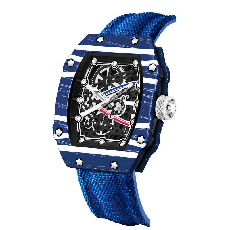 Reloj para hombre con correa de nylon ultra fino