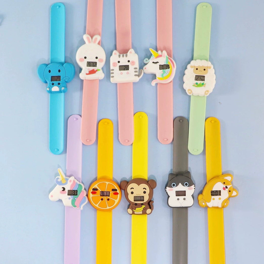 Reloj digital con dibujos animados para niños