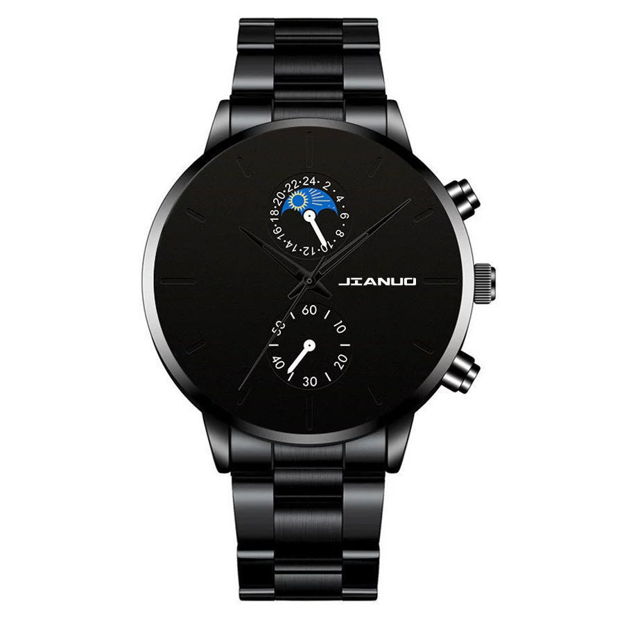 Reloj de Acero para Hombre: Estilo Business con Diseño de Doble Dial.