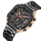 Reloj para hombre, cronógrafo multifunción de 6 agujas