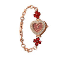 Reloj de Cadena Floral: Un Corazón de Alta Gama