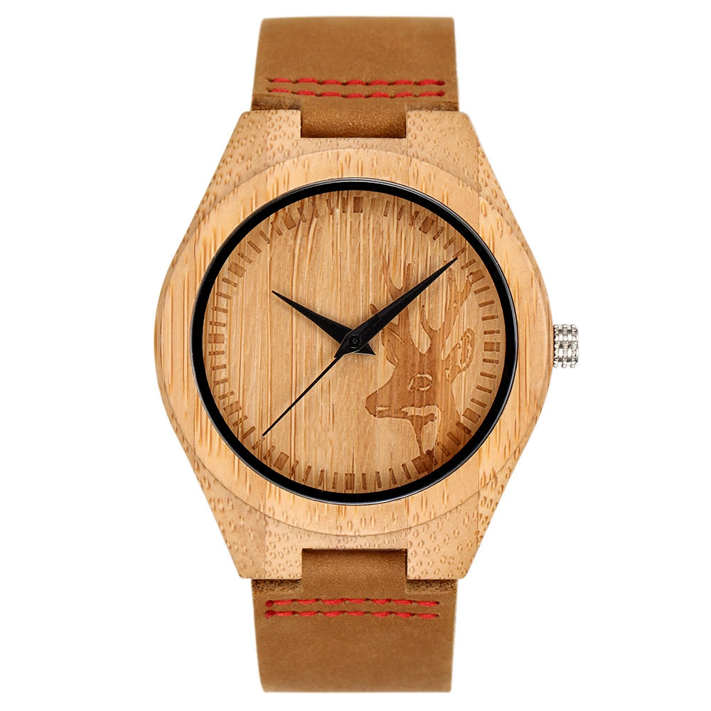 Reloj de Bambú Clásico: Esencia Natural y Diseño Sencillo