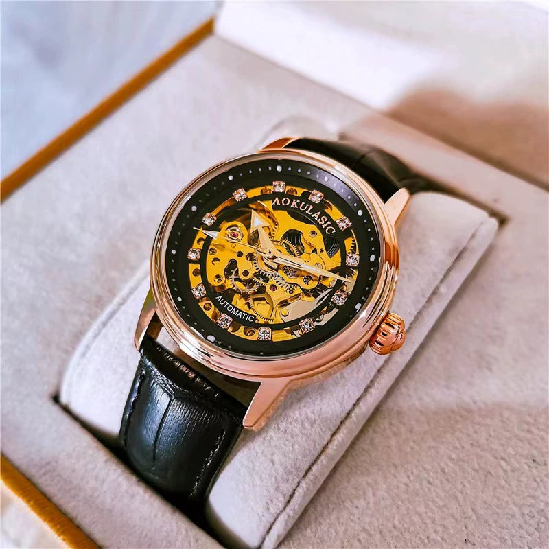 Reloj Mecánico Automático Augulas Oficial para Mujer