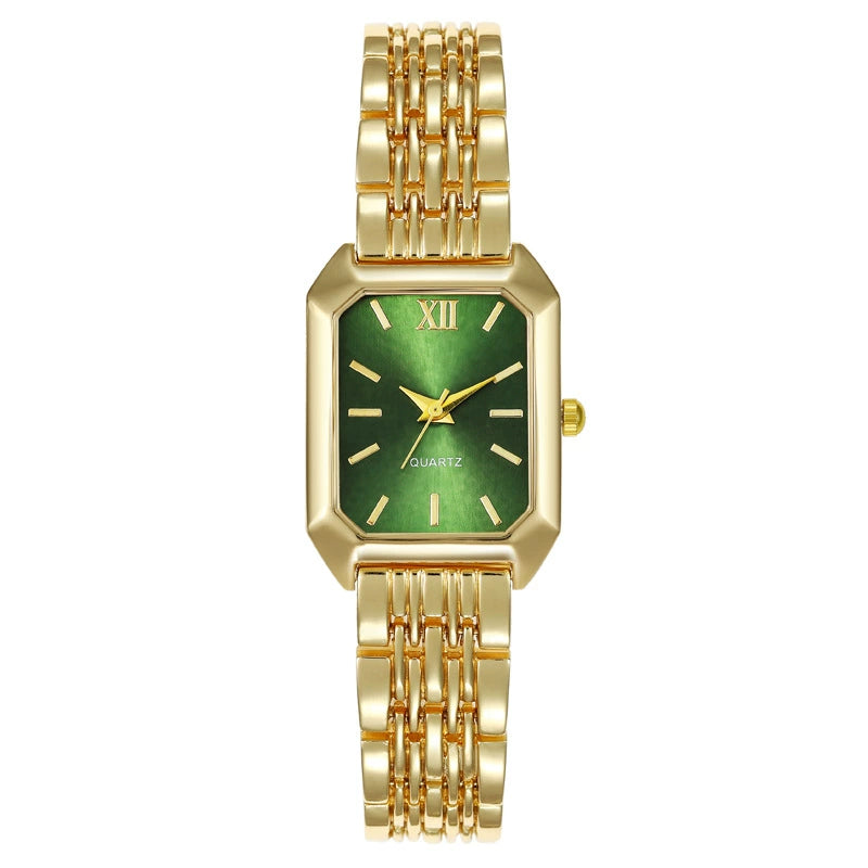 Reloj cuadrado sencillo y versátil para mujer