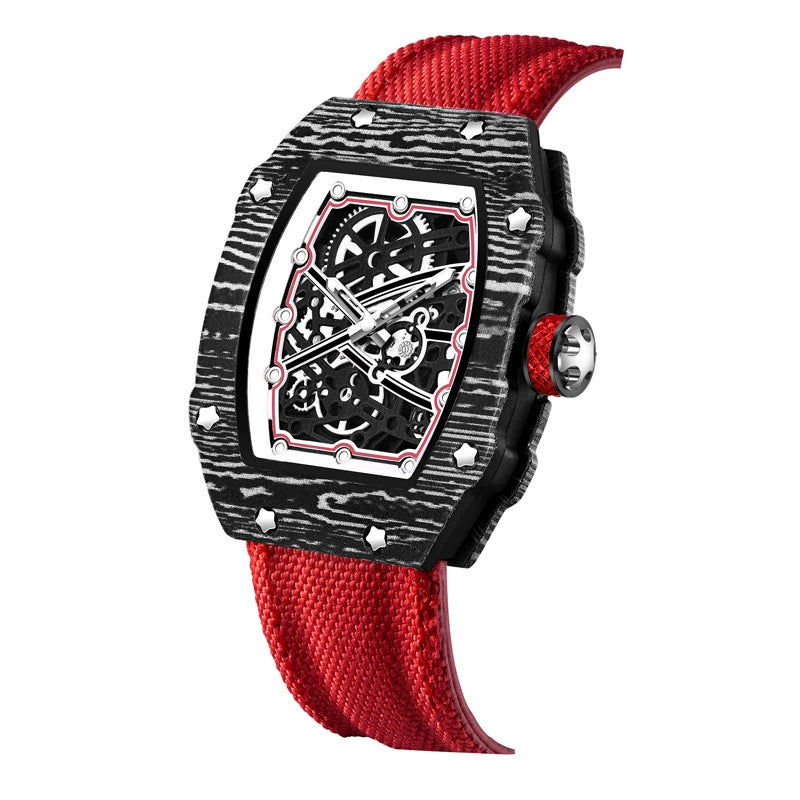 Reloj para hombre con correa de nylon ultra fino