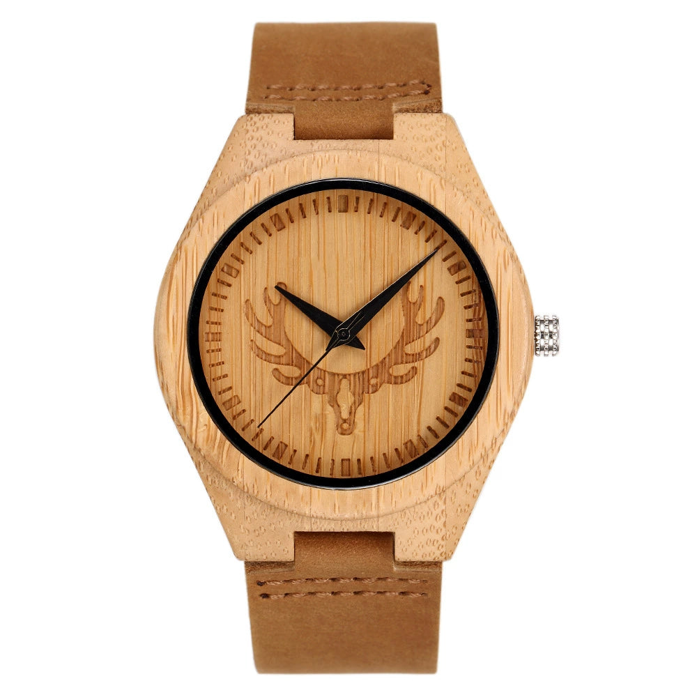 Reloj de Bambú Clásico: Esencia Natural y Diseño Sencillo