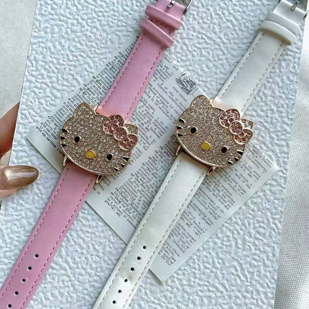 Reloj Juvenil de Piedreria Hello Kitty