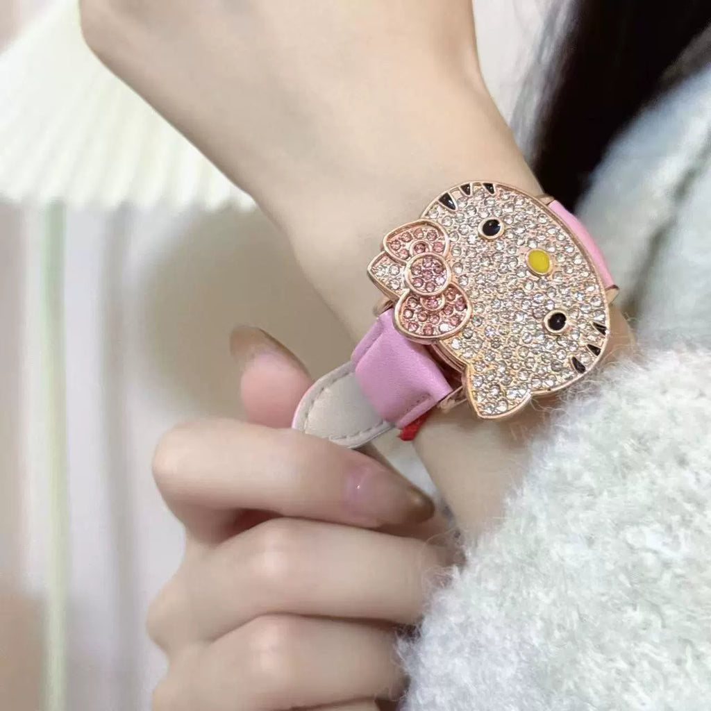 Reloj Juvenil de Piedreria Hello Kitty