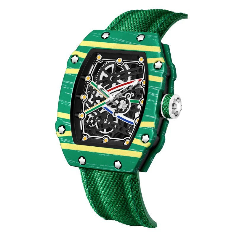 Reloj para hombre con correa de nylon ultra fino