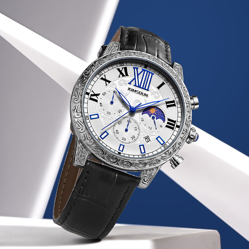 Reloj de hombre tallado, modelo nuevo