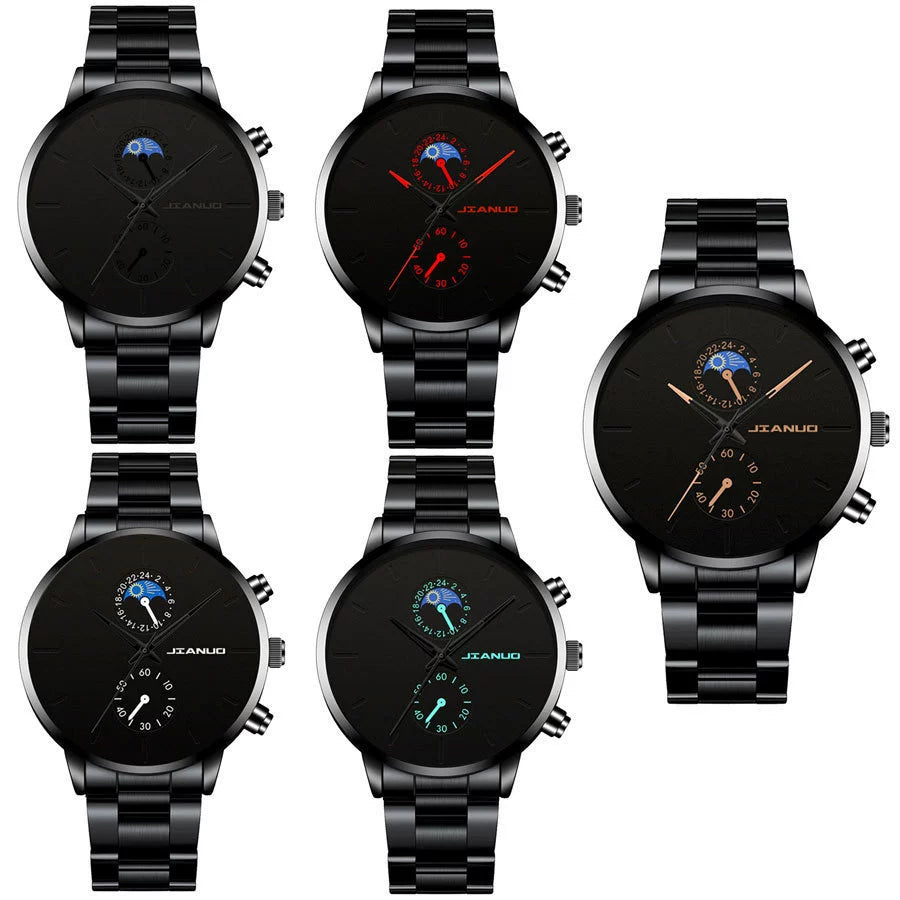 Reloj de Acero para Hombre: Estilo Business con Diseño de Doble Dial.