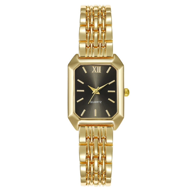 Reloj cuadrado sencillo y versátil para mujer