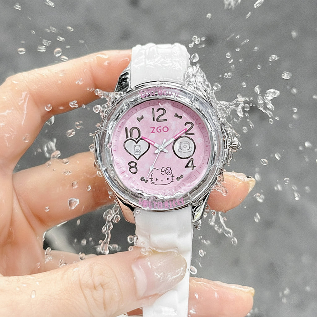 Reloj Analógico Sanrio Hello Kitty, Estilo Kawaii