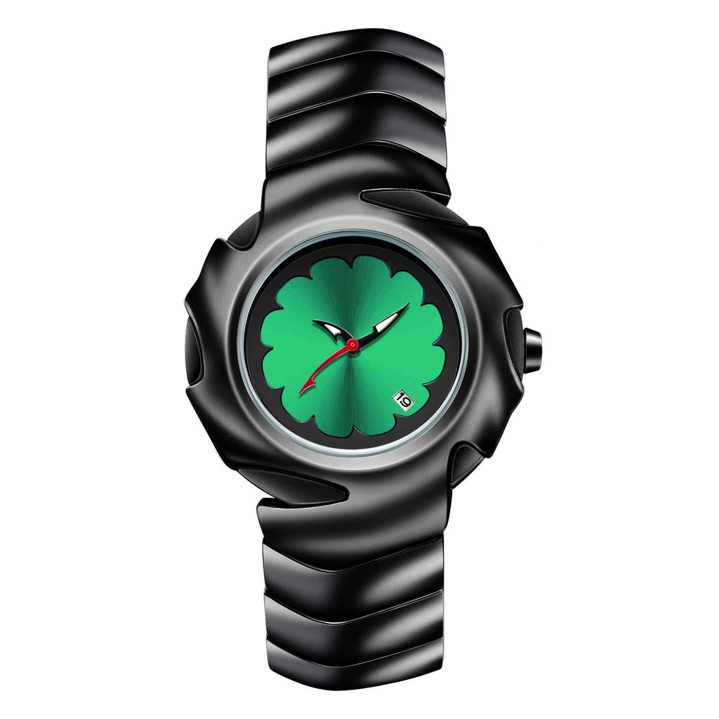 Reloj de Vanguardia: Diseño Escultórico en Acero con Esfera Minimalista.