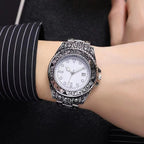 Reloj de Moda Unisex Estilo Vintage Dorado 1181