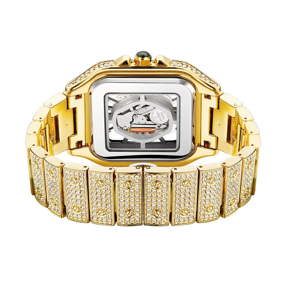 MISSFOX 324 Reloj Masculino de Lujo con Diamantes