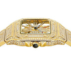 MISSFOX 324 Reloj Masculino de Lujo con Diamantes