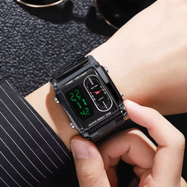 BESTWIN 126 Reloj de Cuarzo Unisex con Correa de Acero Inoxidable
